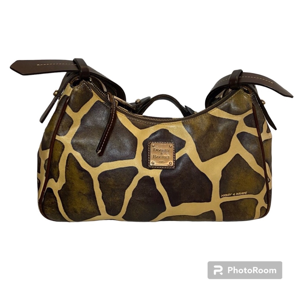 DOONEY & BOURKE Leather Giraffe Print Shoulder Handbag Purse J6717325 - Picture 2 of 11